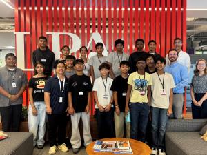 Group of TGR Learning Lab high school students visiting the LPA office in Los Angeles for a immersive career readiness learning experience