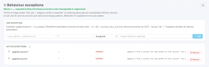 User Exceptions