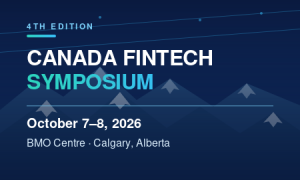 Official banner for Canada FinTech Symposium Alberta 2026, taking place October 7–8, 2026, at the BMO Centre in Calgary, Alberta.