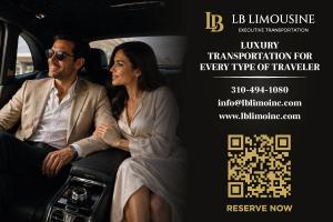 Passengers enjoy a comfortable luxury ride with LB Limousine, offering executive transportation for business and leisure travelers throughout Southern California.