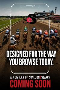 Quarter Horse Racing image with SeS logo and mobile outline