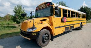 Yellow School Bus on Road