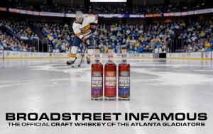Broadstreet Infamous is the Official Whiskey Partner of the Atlanta Gladiators.