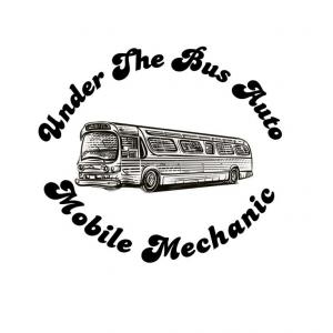Under the Bus Auto Mobile Mechanic Logo