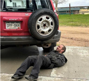 Under the Bus Auto Mobile Mechanic, Tony Roy