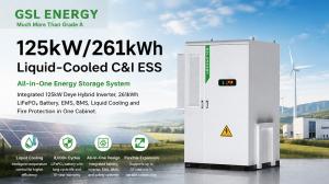 GSL ENERGY unveils the GSL-BESS-125K418, a 125kW/418kWh liquid-cooled all-in-one energy storage system designed for global commercial and industrial energy storage applications.