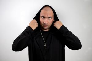 Official press portrait of independent hip-hop artist, songwriter, and producer SanMinor (Alexander Didenko).