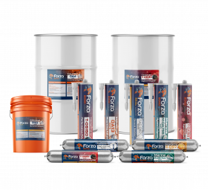 Image shows multiple HyPer Polymer Adhesives and Sealants from Forza