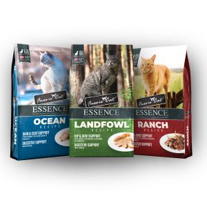 The New Fussie Cat Essence Dry Food Ocean, Landfowl and Ranch bags