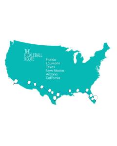 The pickleball route roadtrip map