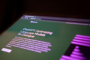 computer screen showing ChatGPT website page