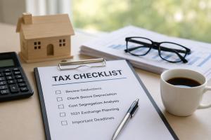 2026 Midyear Tax Checklist for Houston real estate investors with cost segregation, bonus depreciation, 1031 exchange, and tax deadline planning.