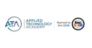 Applied Technology Academy logo beside the official 2026 Inc. 5000 honoree badge.