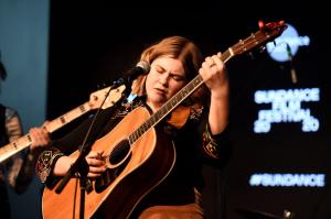 2019 NewSong Competition Grand Prize Winner Jobi Riccio performs at a Sundance showcase.
