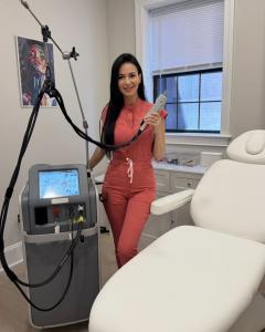 Practitioner with Laser Hair Removal Device