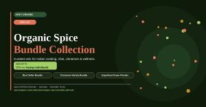 Spicy Organic organic spice bundle collection — USDA Certified Organic, Non-GMO, packed fresh in McKinney Texas, save up to 15%