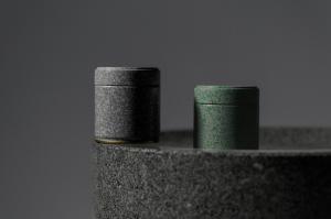 2 new tins from Zenkyu Matcha is on top of stone mill
