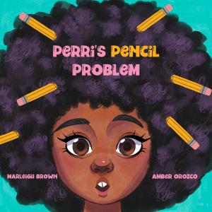 Image of Black girl with pencils in her afro wearing a surprised look on her face.