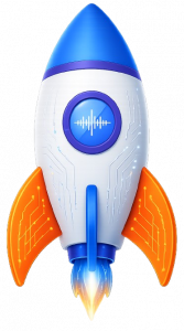 Omni Rocket, Close O Matic’s AI Sales Oracle and Sales System Superbrain, illustrated as a futuristic AI-powered rocket.