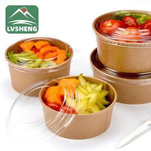 LvSheng Kraft Salad Bowls With Clear PET Lids