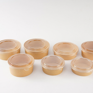 LvSheng Coordinated Kraft Bowls with Clear PET Lids