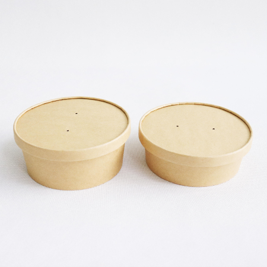 LvSheng Coordinated Kraft Bowls with Lids