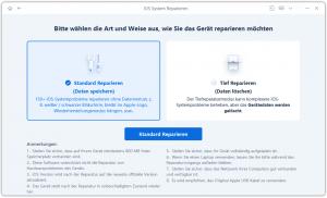 Standard- und Tiefenreparatur für iOS-Systemprobleme mit Tenorshare ReiBoot