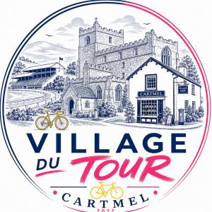 Picture of Cartmel Priory, Cartmel sticky Toffee Pudding Shop and Cartmel Racecourse in a roundel