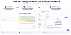 Document to template workflow
