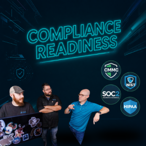 eCreek IT compliance experts discussing cybersecurity and compliance readiness for CMMC, NIST, SOC 2 and HIPAA requirements.