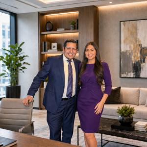 Robert Gomez and his wife, the husband-and-wife team behind The ReelMap real estate technology platform.