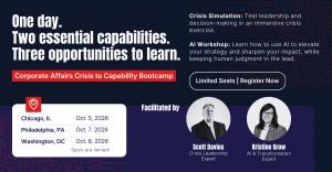 One day, two capabilities, three opportunities to learn. Crisis to Capability Bootcamp in Chicago, Philadelphia, and DC