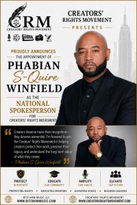 Phabian “S-Quire” Winfield, National Spokesperson for the Creative Rights Movement
