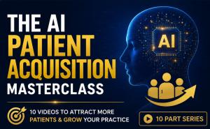 A 90 minute video AI Patient Acquisition Masterclass delivered in 10 useer friendly parts for Plastic Surgeons to grow their practices in the age of AI and disappearing clicks.