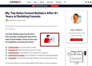 Best Sales Funnel Builders by Markinblog