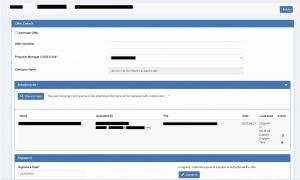 Redacted government-contract submission documentation from Select Auto Parts with confidential identifying information removed.