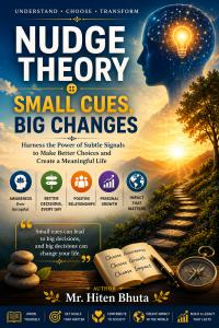 Nudge Theory: Small Cues, Big Changes English book cover by Hiten Bhuta