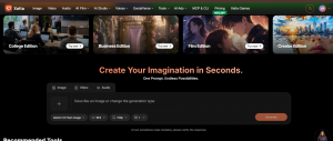 Xelta platform interface showing AI-powered creative tools and workflows.