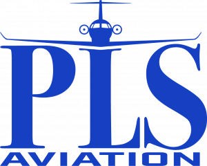 PLS Aviation logo for the private aviation advisory and charter brokerage company.