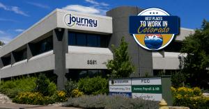 Journey Payroll & HR headquarters in Fort Collins, Colorado, named a 2026 Best Place to Work in Colorado by ColoradoBiz magazine.
