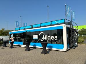 Pulse Tranzformer marketing roadshow unit at a Midea distributor event in Germany | The Clear Idea