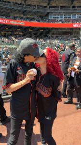 Accompanied by longtime partner Chela Lora, the El Tri founder brought more than five decades of Mexican rock history to one of Major League Baseball’s most recognizable stages.