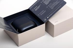 Photo shows a black fertility minilab displayed inside its packaging