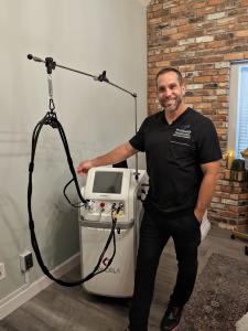 Julio Gandarillas, ARNP/Founder of ProHealth Solutions, with the GentleMax Pro Plus at their Clearwater, FL med spa