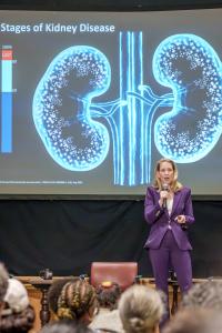 Dr. Margaret B. Collins gave a presentation on "Turning Points in the World of Kidney Disease: What the Black Community Must Know" at the Black Health Matters 2026 Summit & Expo during Harlem Week