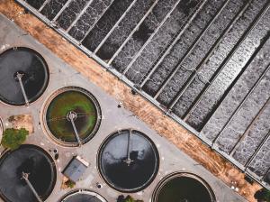 Sewage treatment facility in Japan, where Rhinoflux and Swing are testing sewage sludge-to-power and CO2 capture technology