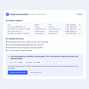 Suplari Data Assistant for Procurement Data Management