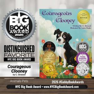 "Courageous Clooney" by C. Strassel, a distinguished favorite in the NYC Big Book Award.