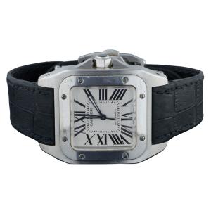 This Cartier Santos 100 medium men’s wristwatch (2004-2008) has an estimate of $2,500-$4,500.