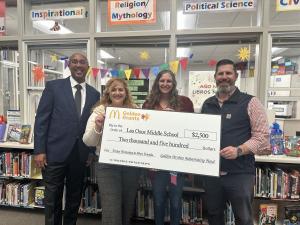 The Los Osos Middle School Golden Grant will help students participate in a weekly lunchtime crafting session, filling a critical gap after the school discontinued formal art classes. Supported by community grant funding, the hands-on program gives studen
